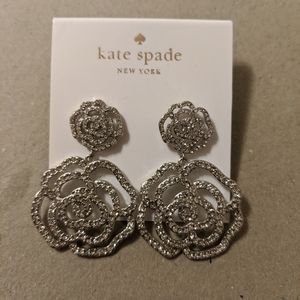 Kate Spade Crystal Rose Drop Earrings